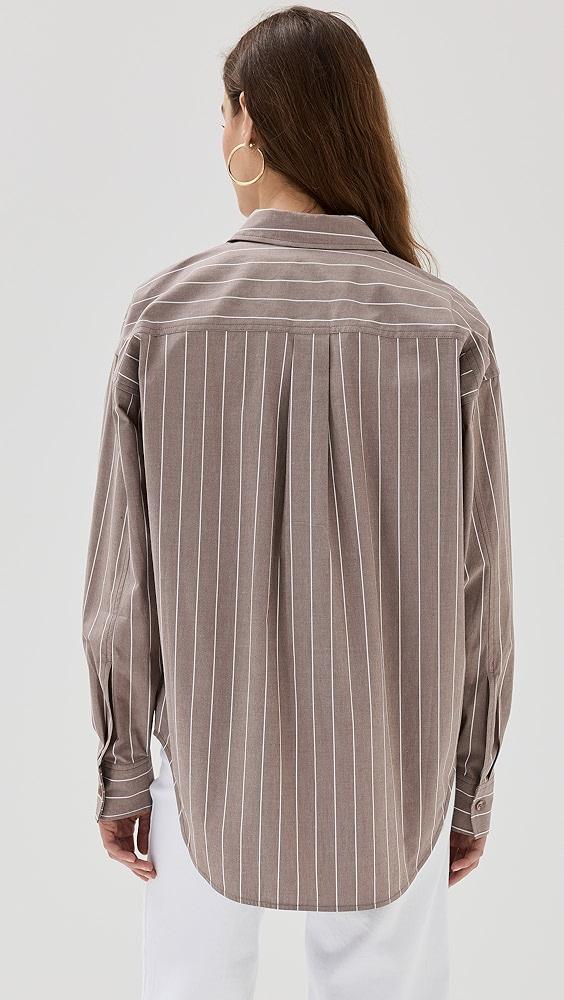 Good American Oversized Stripe Shirt | Shopbop Product Image