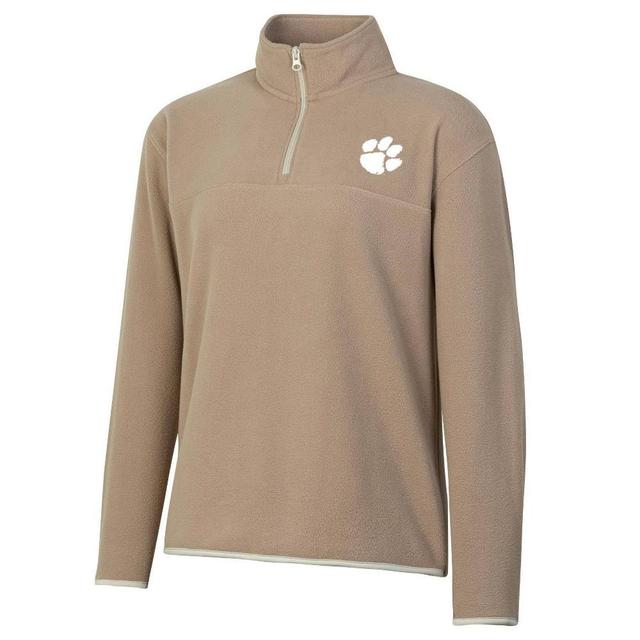 NCAA Clemson Tigers Womens 1/4 Zip Sand Fleece Sweatshirt Product Image