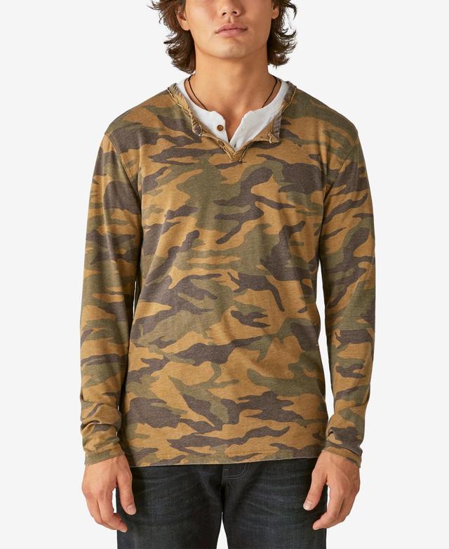 Lucky Brand Venice Camo Print Henley Product Image