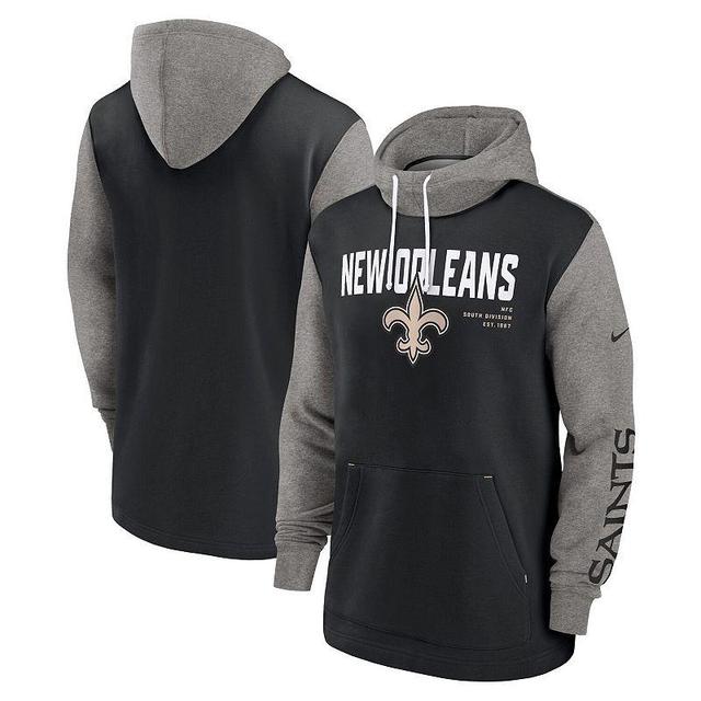 Mens Nike New Orleans Saints Fashion Color Block Pullover Hoodie Product Image