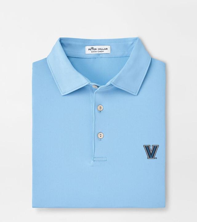 Peter Millar Mens Villanova Solid Performance Jersey Polo | Color: Cottage Blue | Size: 3XL Product Image