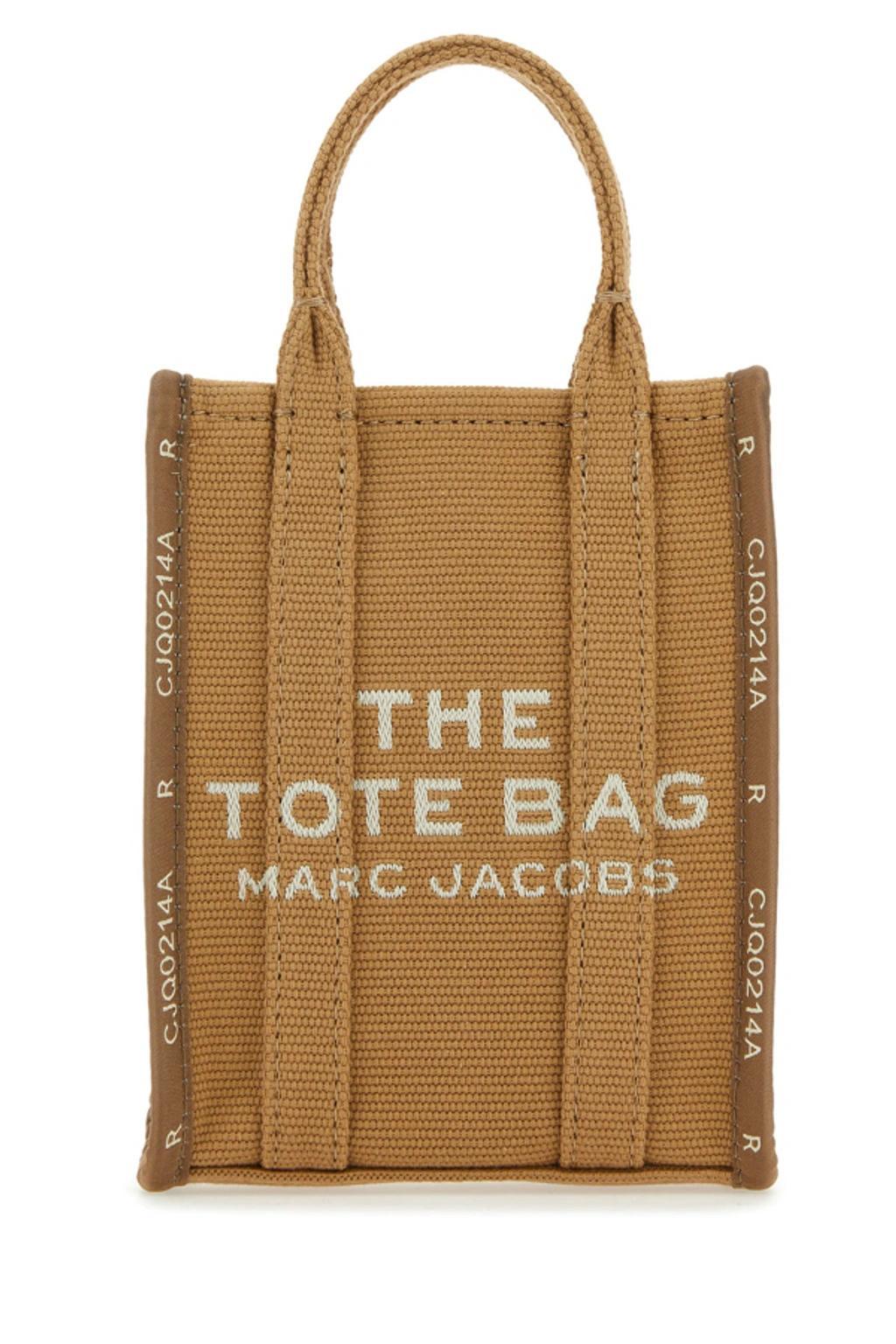 The Phone Tote Cotton-blend Bag In Brown Product Image