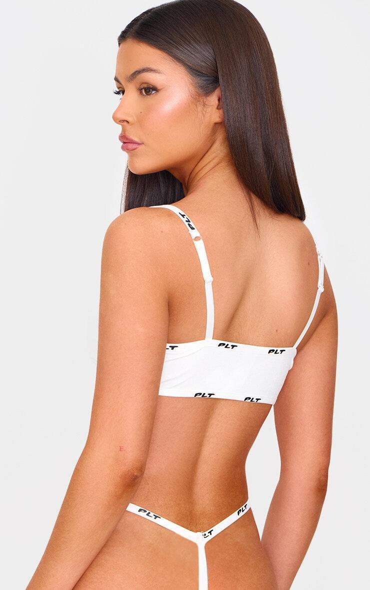 PRETTYLITTLETHING White Jersey Bralette Product Image