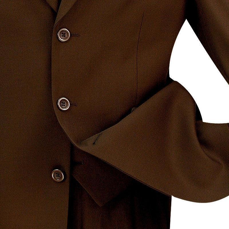 Avalon Collection - Regular Fit Men's Suit 3 Button 3 Piece Brown Male Product Image