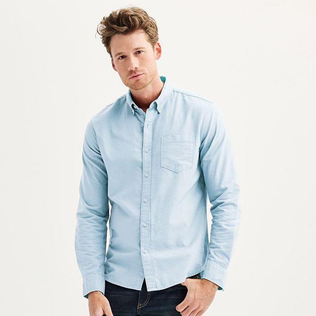 Mens Sonoma Goods For Life Long Sleeve Slim Perfect Length Button-Down Shirt Product Image