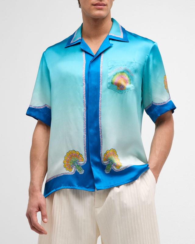 Mens Ombr Print Short-Sleeve Shirt Product Image