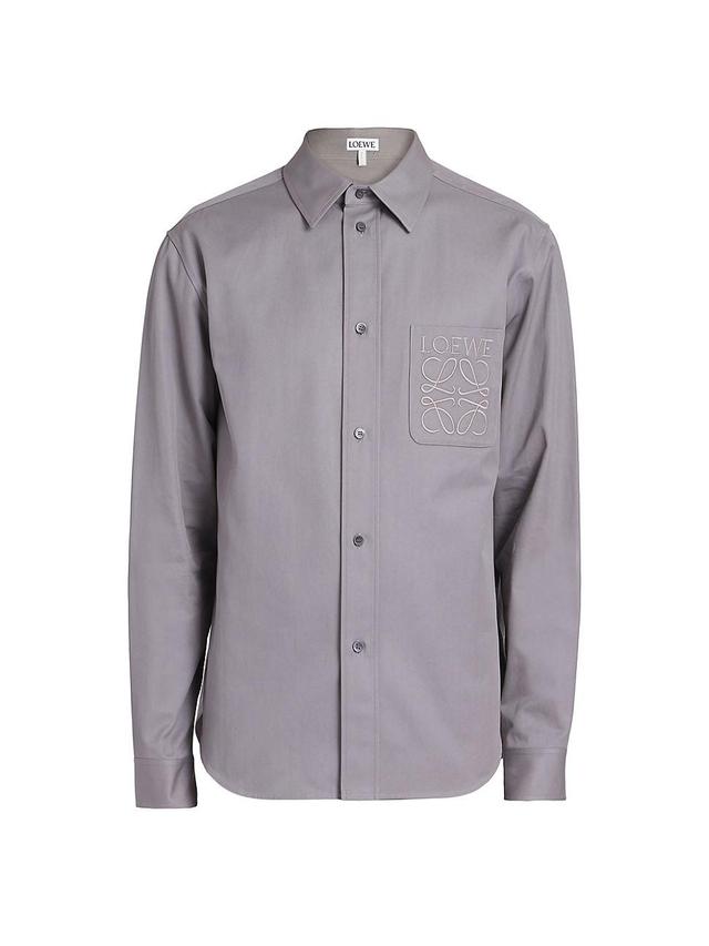 Mens Cotton-Blend Button-Front Shirt Product Image