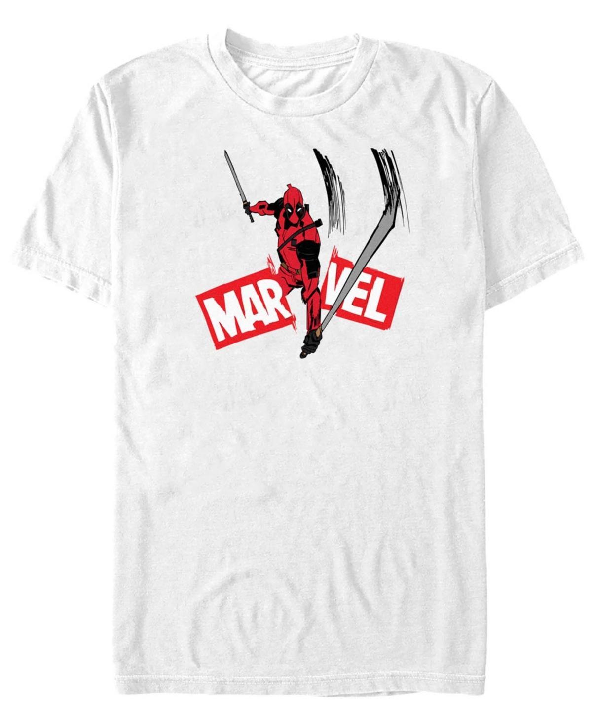 Mens Deadpool And Wolverine Logo Slash Graphic Tee Product Image