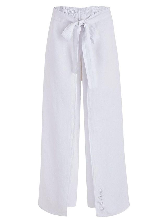 Womens Linen Tie-Waist Cover-Up Pants Product Image