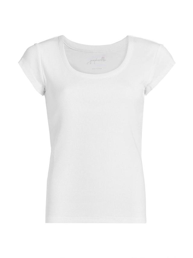 Womens Milla Short-Sleeve Rib-Knit Top Product Image