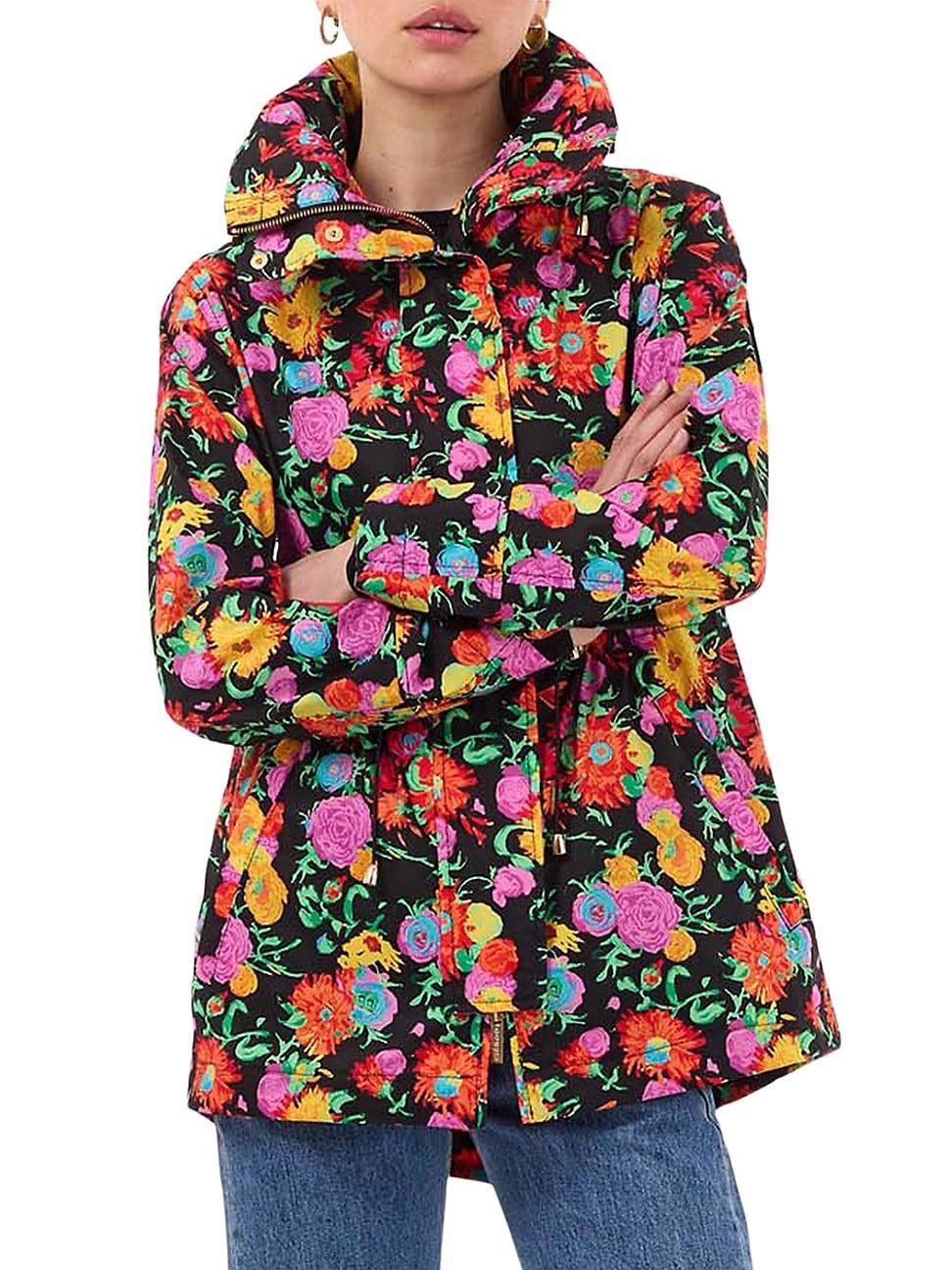 Womens Patterned Zip Jacket Floral Product Image