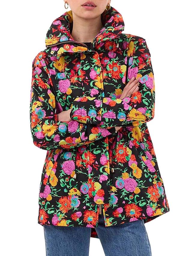 Womens Patterned Zip Jacket Floral Product Image