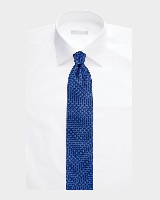 Mens Micro-Medallion Silk Tie Product Image