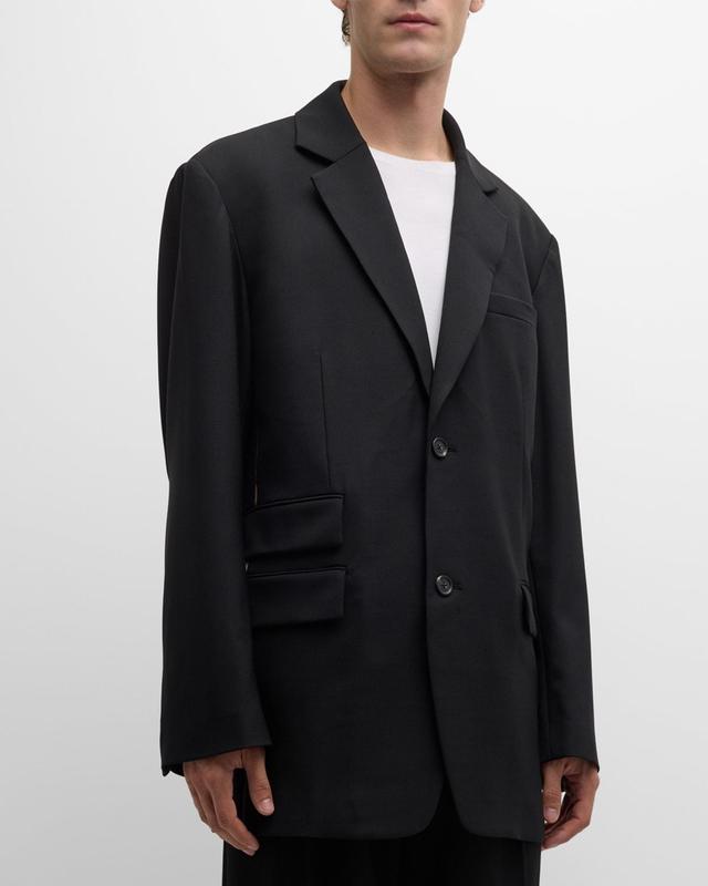 Mens Oversized Wool-Blend Blazer Product Image