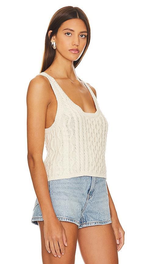 Free People High Tide Cable Stitch Cotton Sweater Tank Product Image