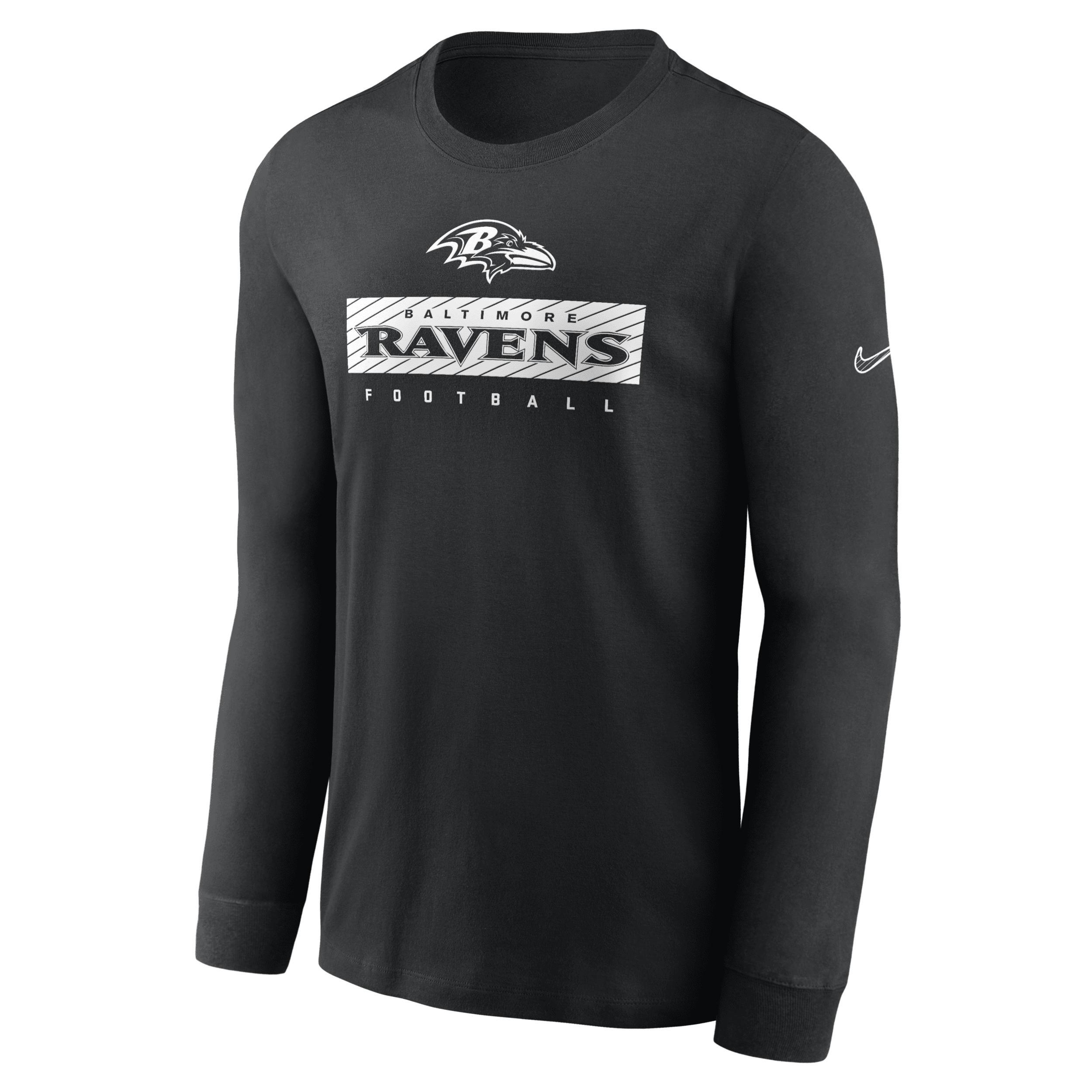 Baltimore Ravens Sideline Team Issue Nike Men's Dri-FIT NFL Long-Sleeve T-Shirt Product Image