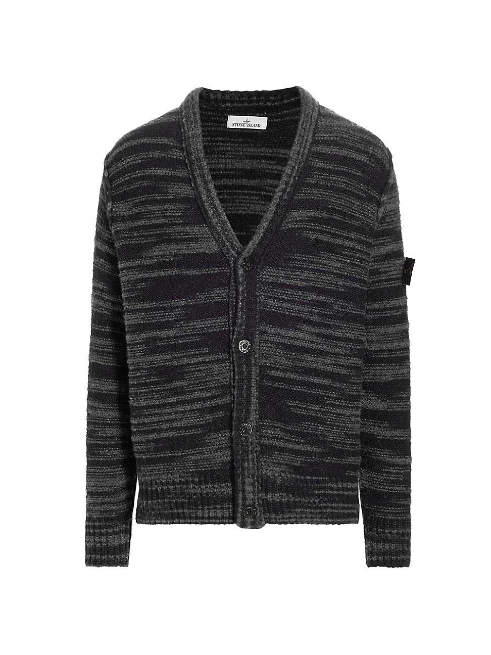 Mens Jacquard Wool-Blend Cardigan Product Image