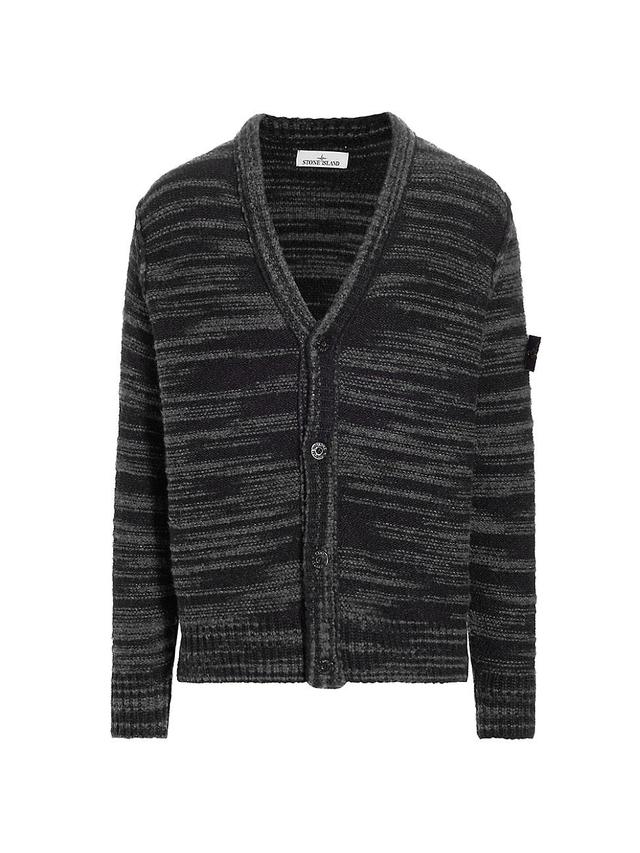 Mens Jacquard Wool-Blend Cardigan Product Image