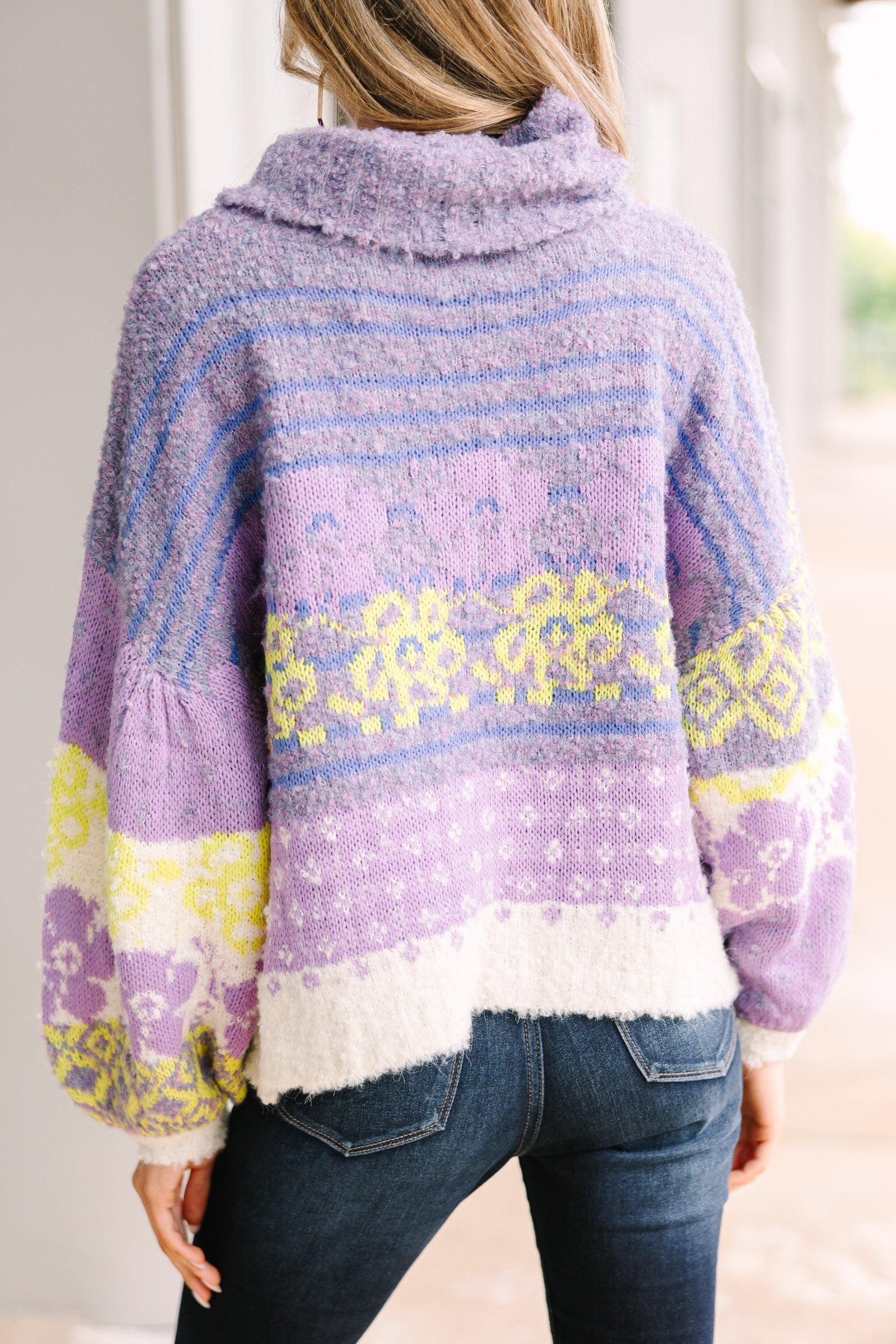 Fate: Never Miss Purple Floral Sweater Female Product Image