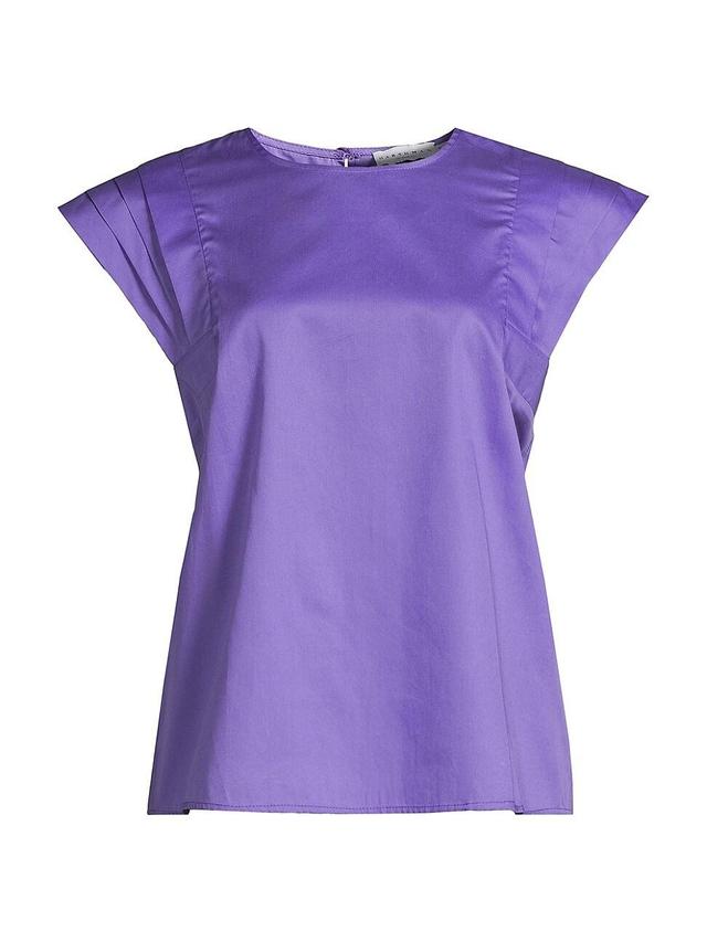 Womens Arlene Cotton Short-Sleeve Blouse Product Image