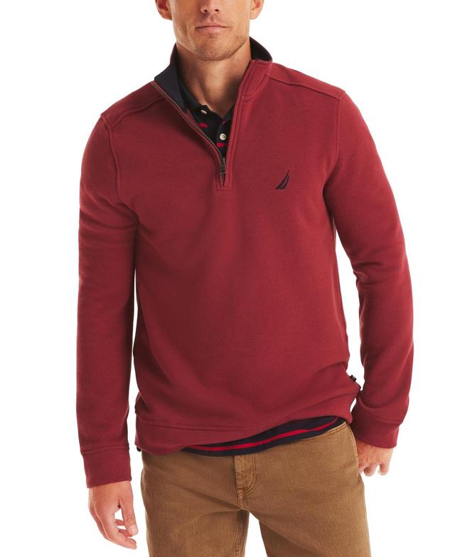 Nautica Mens Fleece Quarter-Zip Sweatshirt Product Image