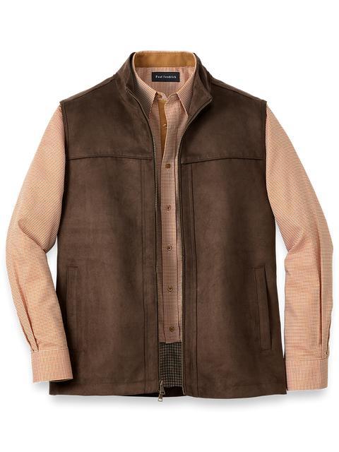 Microsuede Vest - Brown Product Image