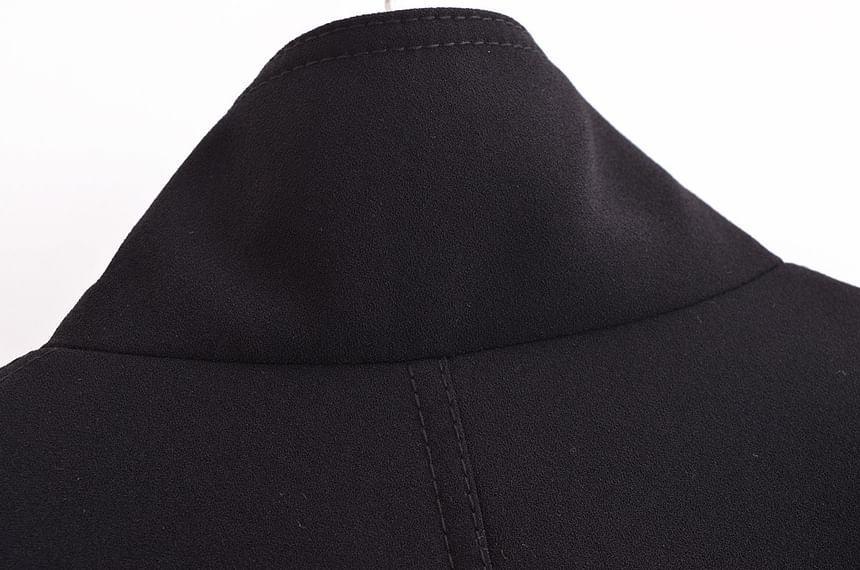 Stand Collar Plain Cape Product Image