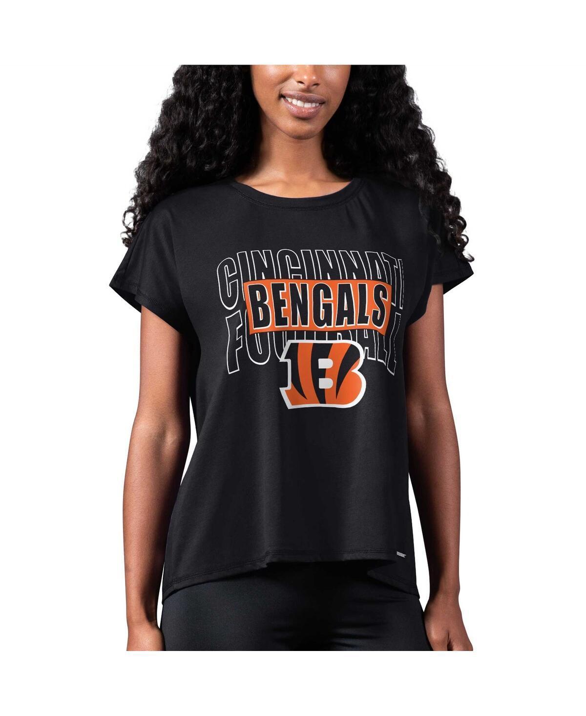 Msx by Michael Strahan Womens Black Cincinnati Bengals Abigail Back Slit T-Shirt Product Image