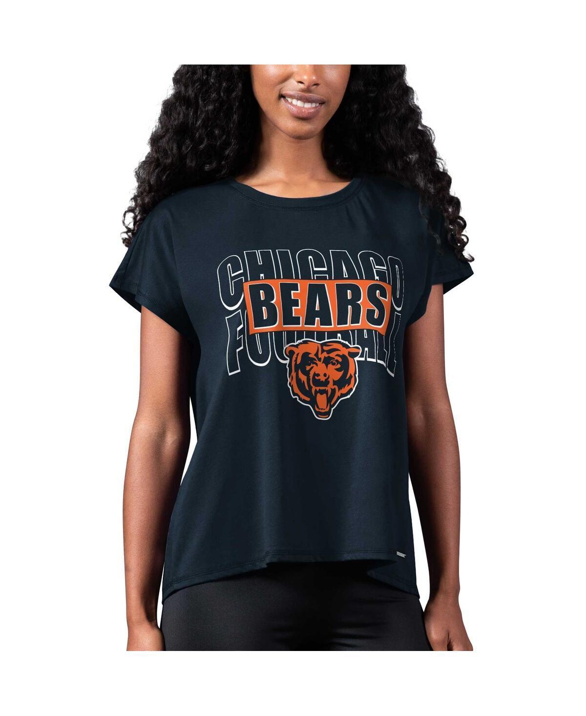 Womens Msx by Michael Strahan Navy Chicago Bears Abigail Back Slit T-shirt product image