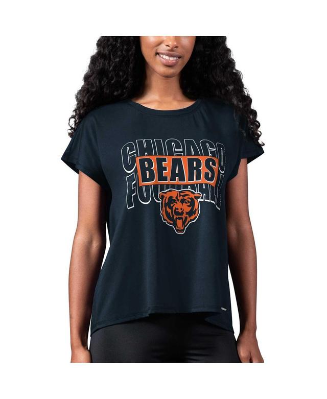 Womens Msx by Michael Strahan Navy Chicago Bears Abigail Back Slit T-shirt Product Image