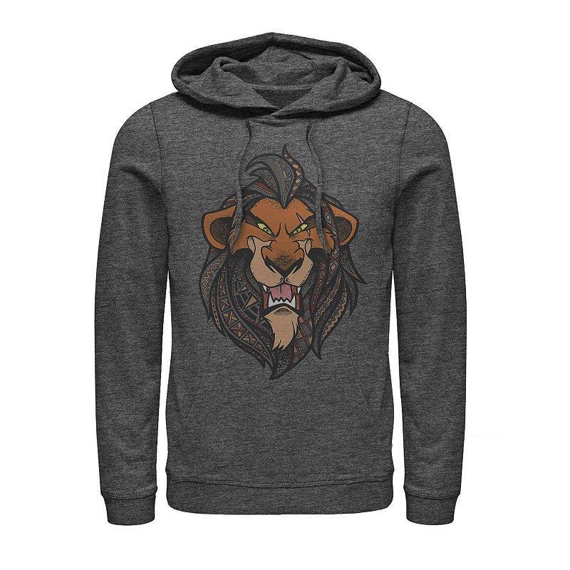 Mens Disneys The Lion King Scar Hoodie Grey Heather Product Image