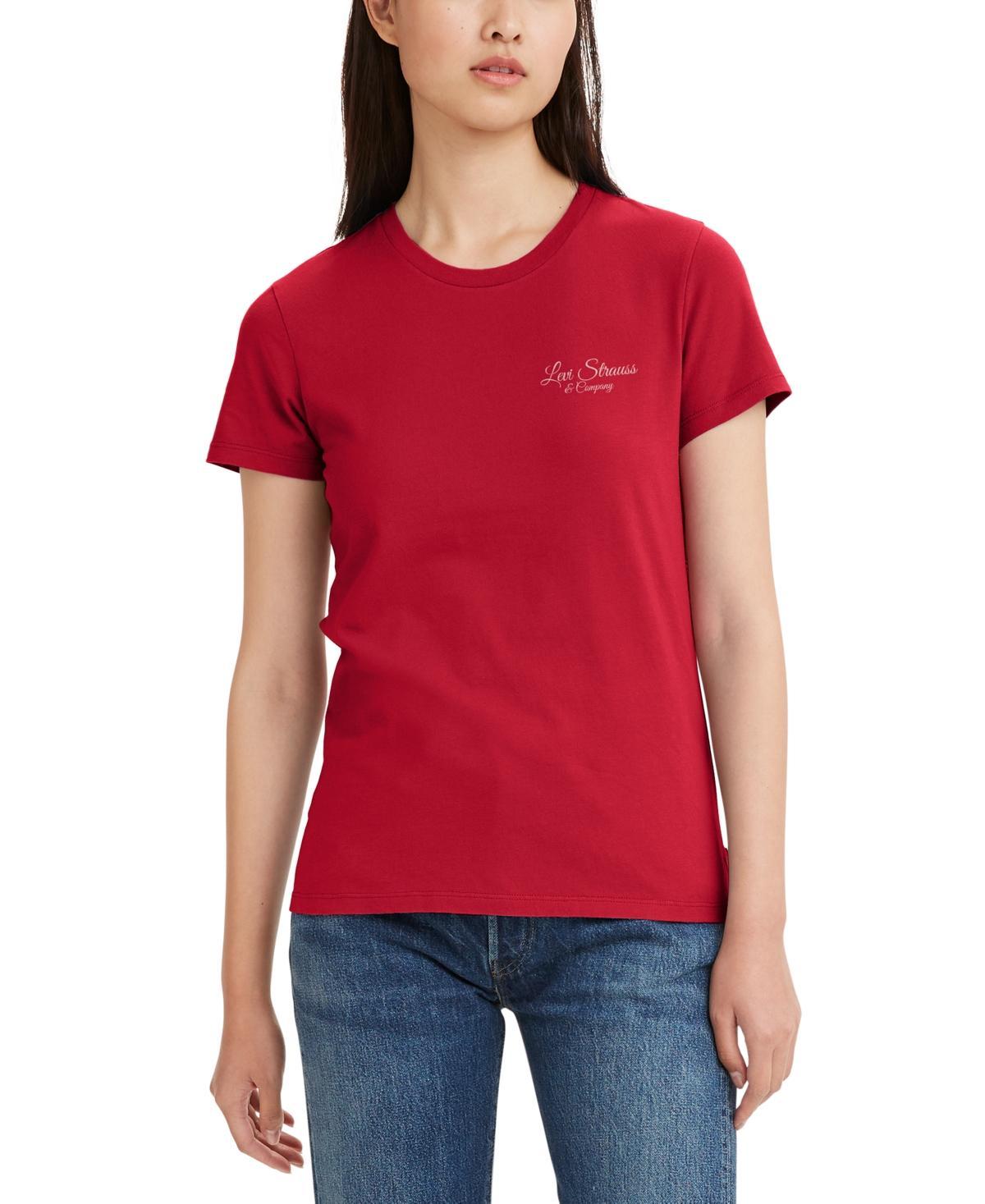 Levis Womens Perfect Graphic Logo Cotton T-shirt Product Image