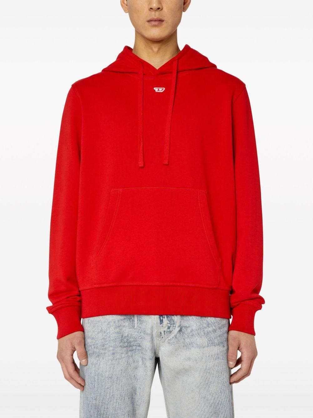 Logo-patch Detail Hoodie In Red Product Image