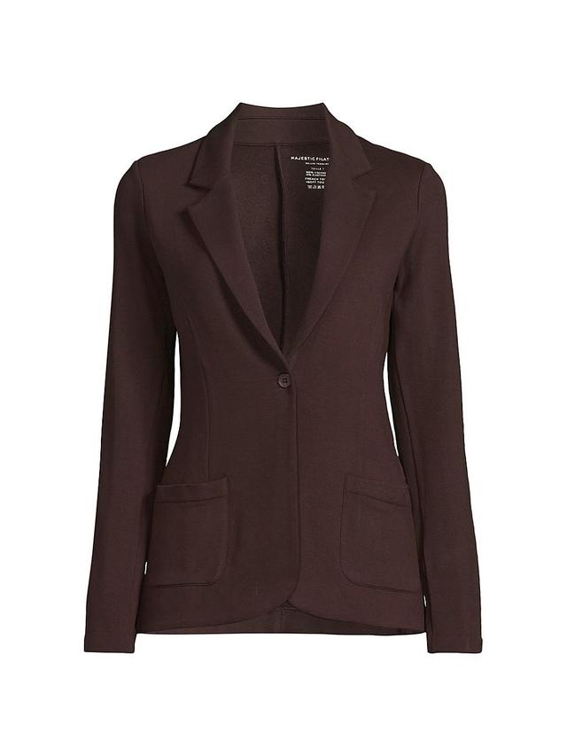 Womens French Terry Single-Button Blazer Product Image