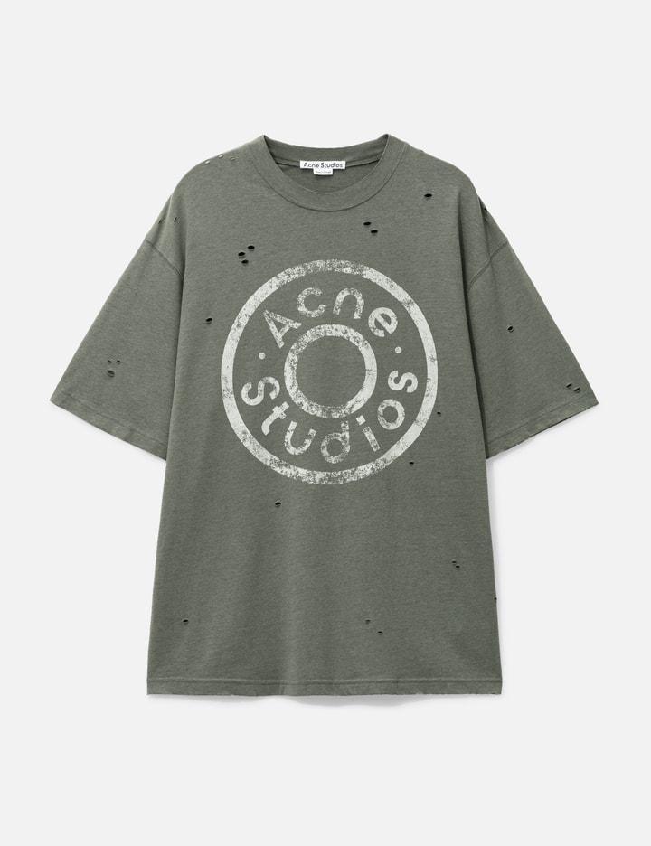 ACNE STUDIOS Logo T-shirt In Green Product Image