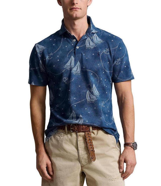 Polo Ralph Lauren Classic-Fit Short Sleeve Nautical Mesh Polo Shirt Product Image