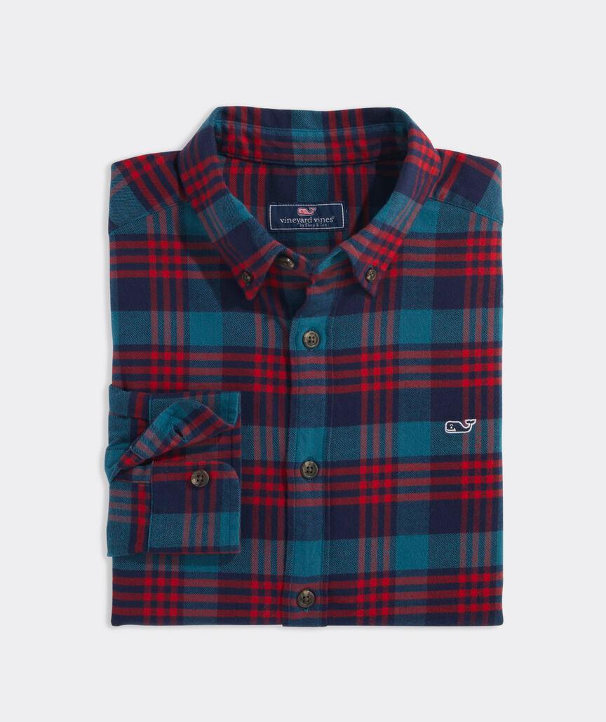 Stretch Flannel Plaid Shirt Product Image