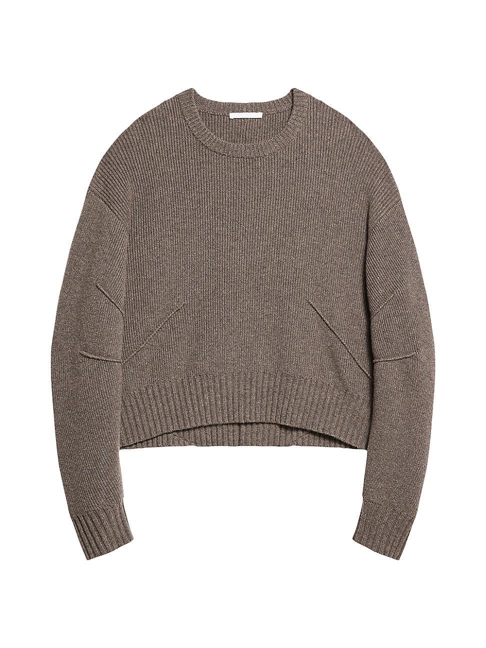 Womens Apex Chunky Wool-Cashmere Crewneck Sweater product image