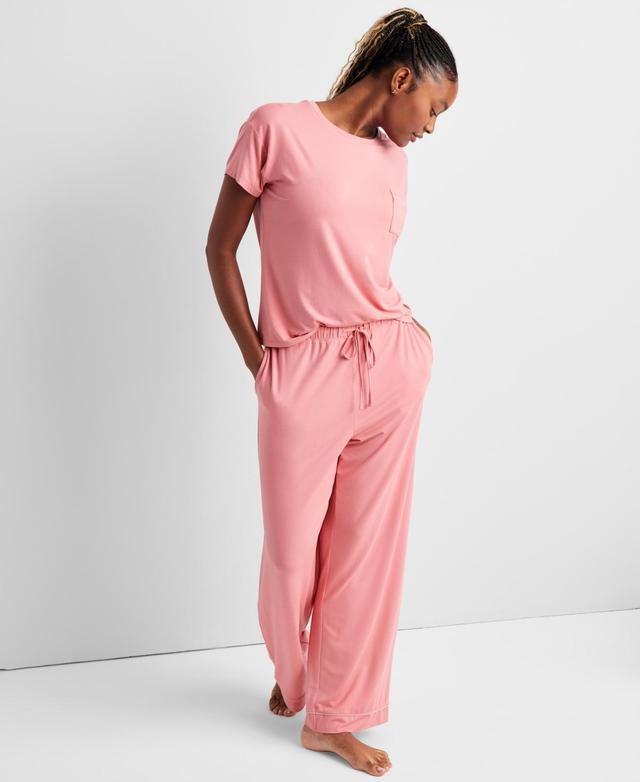 State of Day Womens 2-Pc. Fluid Knit Pajamas Set, Created for Macys Product Image