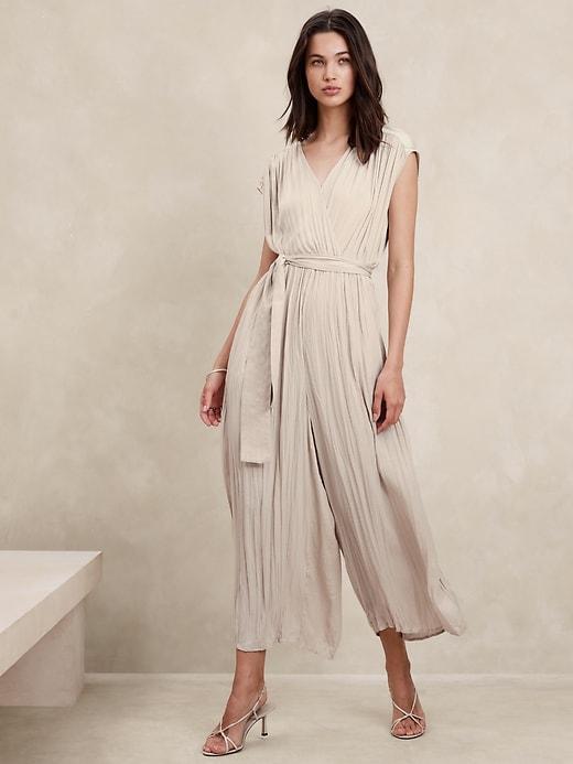 Crystal Pleated Jumpsuit Product Image