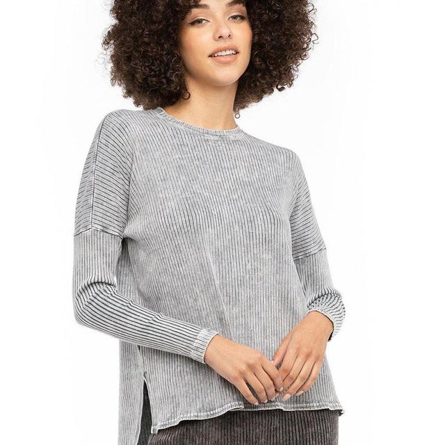 Hard Tail Long Sleeve High-Low Slouchy Tee (CMR-09) Product Image