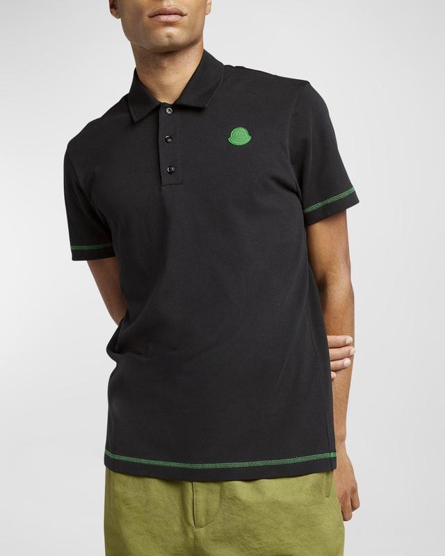 Mens Contrast-Stitch Polo Shirt Product Image