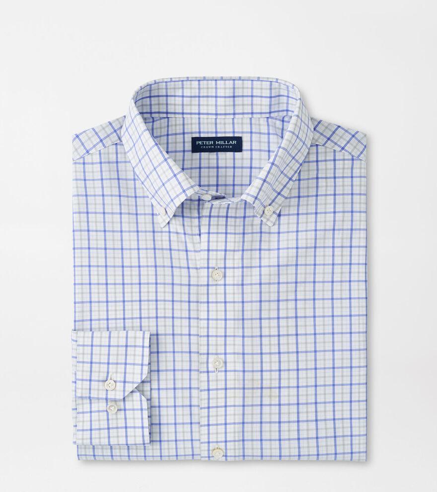 Peter Millar Mens Moors Performance Poplin Sport Shirt | Color: Elixir | Size: XL Product Image