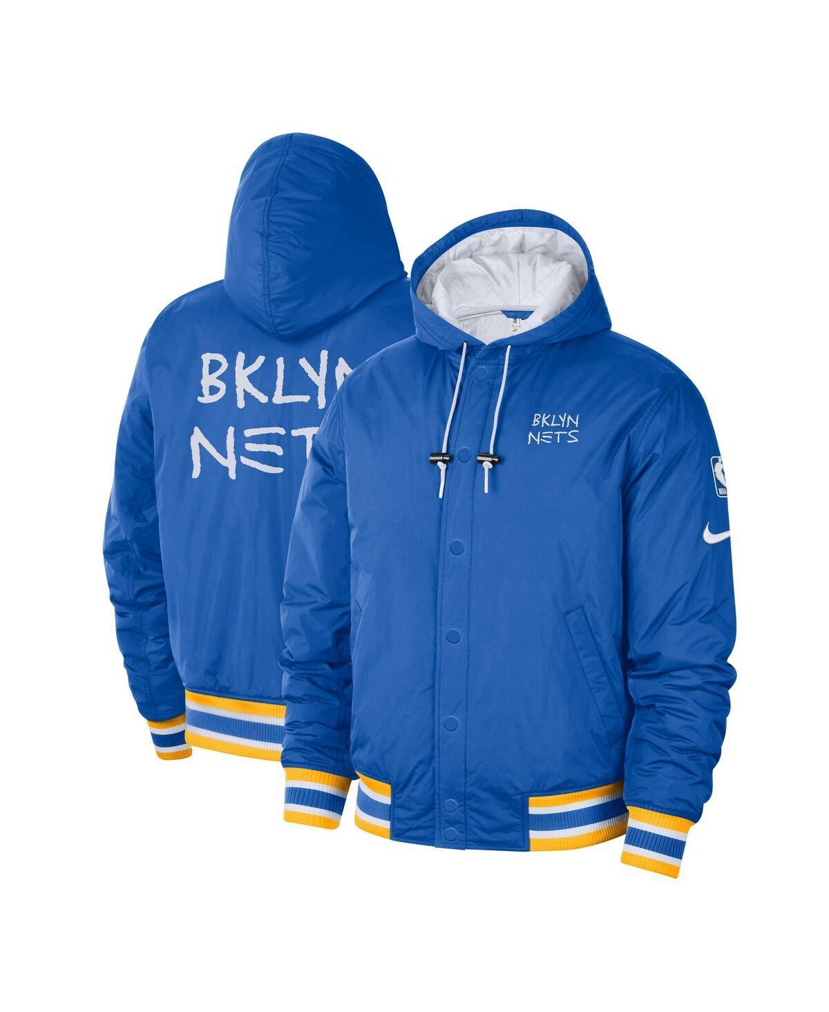 NIKE Brooklyn Nets Courtside City Edition  Men's Nba Full-snap Jacket In Blue Product Image