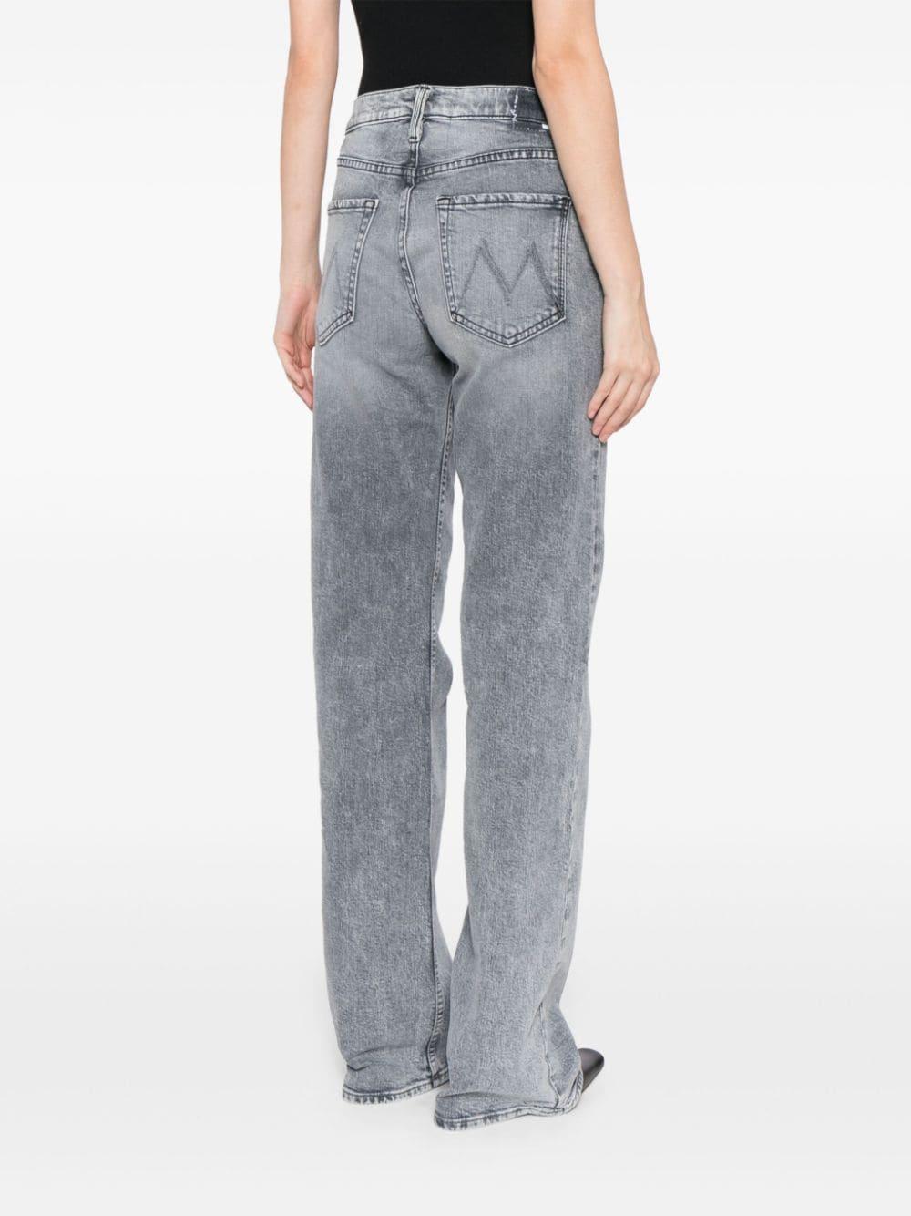 MOTHER The Bookie Heel Mid Rise Straight Jeans In Grey Product Image