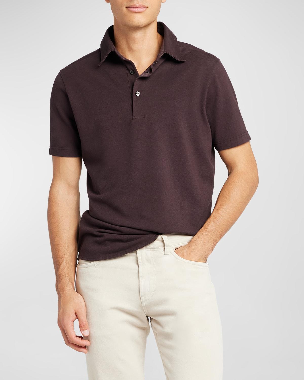 Mens Piqu Dyed Polo Shirt Product Image