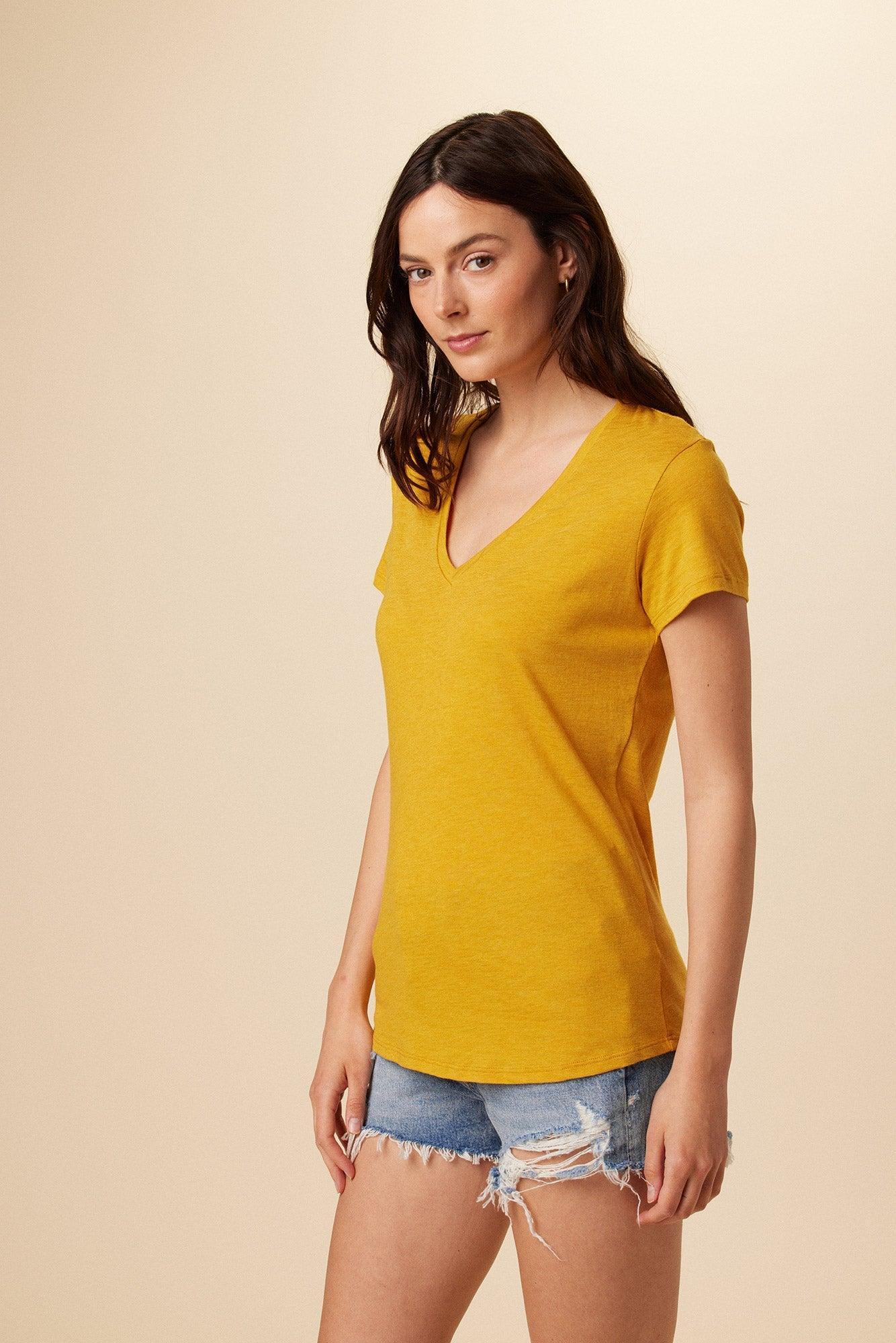 Joline Reverie Slub Tee - Sunflower - ReAmour Product Image