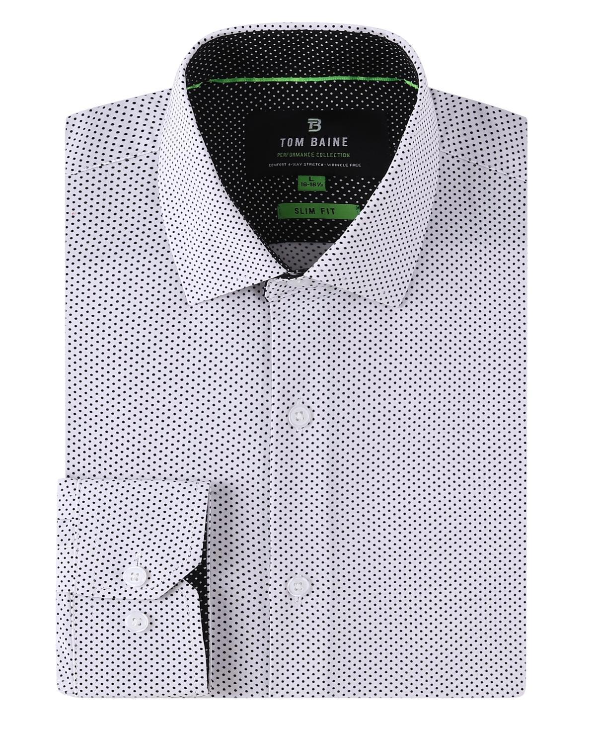 Tom Baine Mens Geometric Performance Stretch Button Down Dress Shirt Product Image