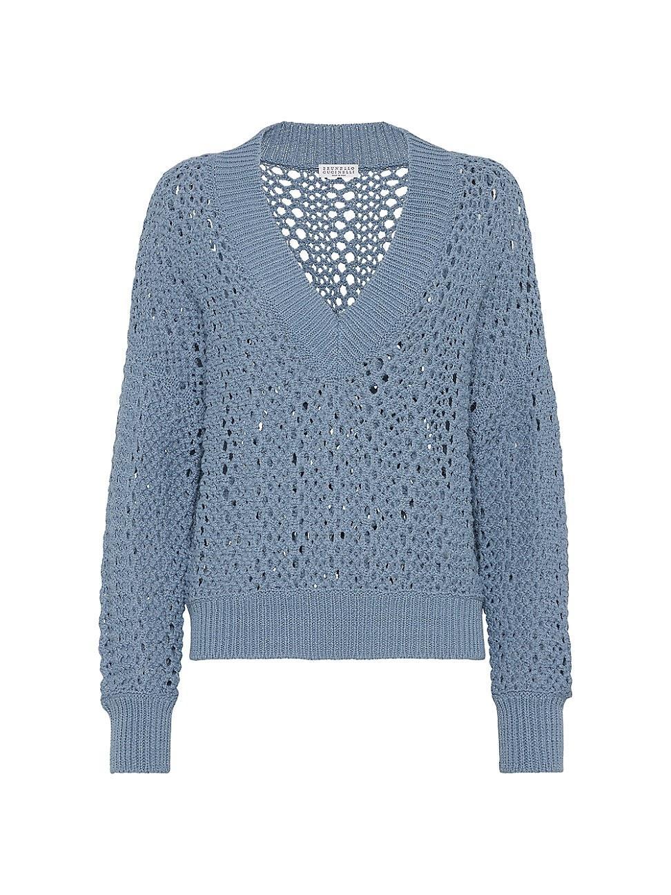 Womens Techno Cotton Mesh Sweater Product Image