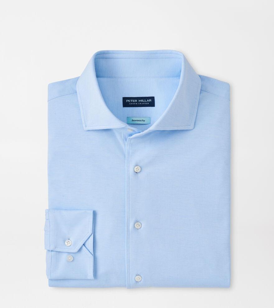 Peter Millar Mens Magnus Excursionist Flex Sport Shirt | Color: Blue Frost | Size: XXL Product Image